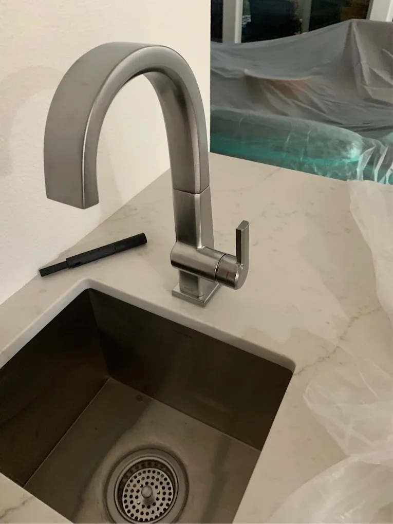 New faucet & sink installation